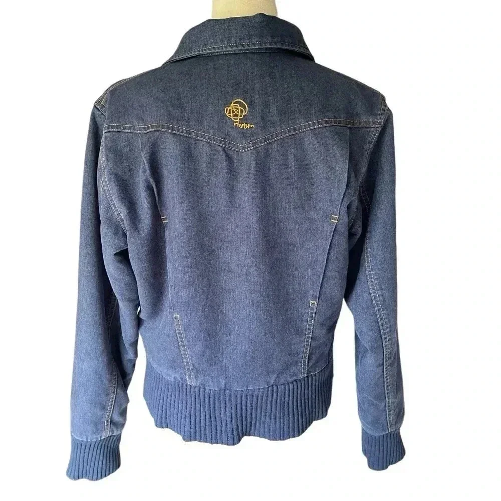 Patagonia Denim Jean Jacket Women Size S Classic Cozy Vintage W’s High Wire Hem